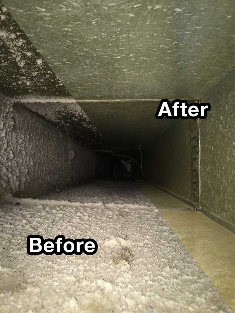 Before & After Duct Cleaning Photo